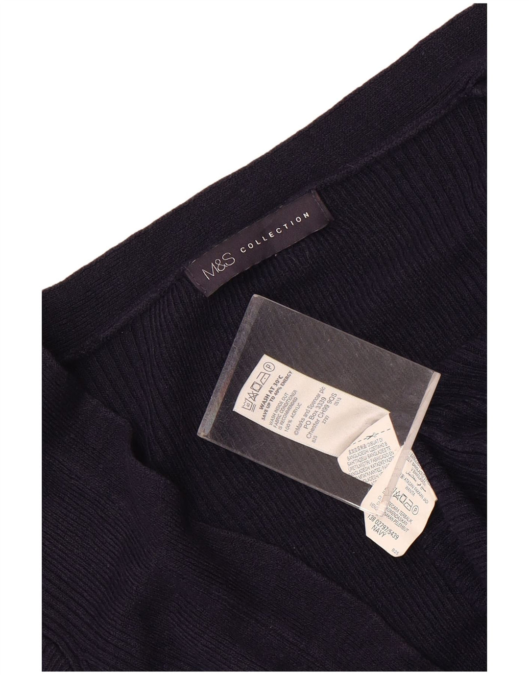 Marks & Spencer Damen Longline-Cardigan-Pullover UK 14 Medium Navy Blue