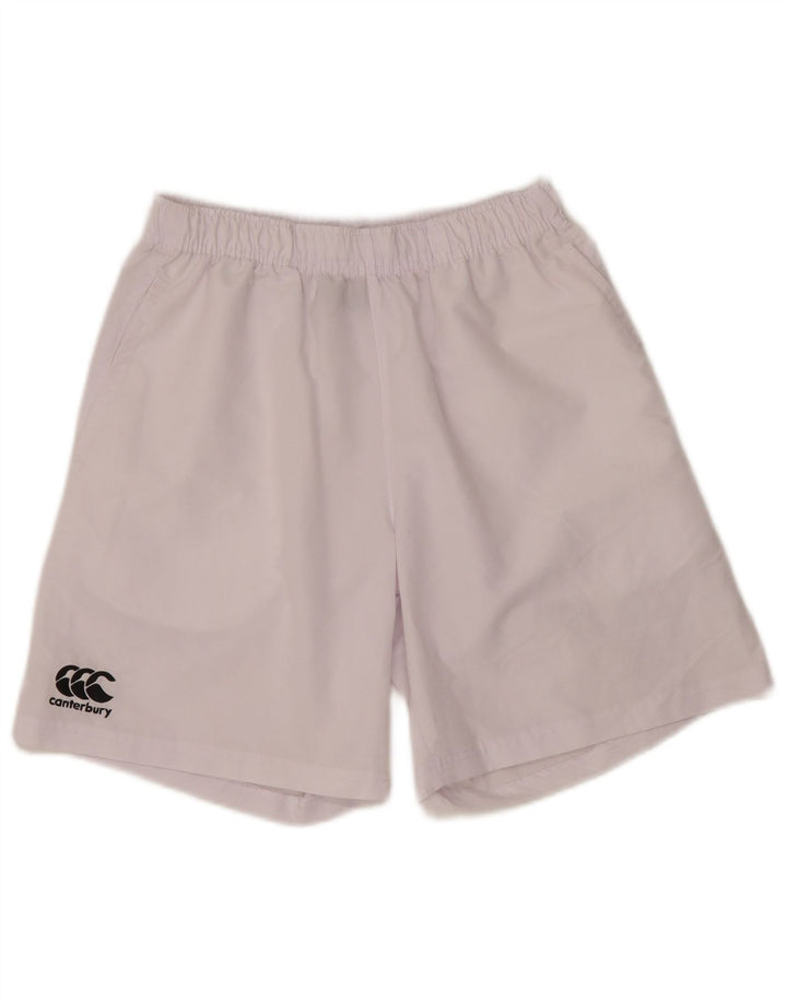 Canterbury Herren-Sportshorts, Größe S, Weiß, Polyester