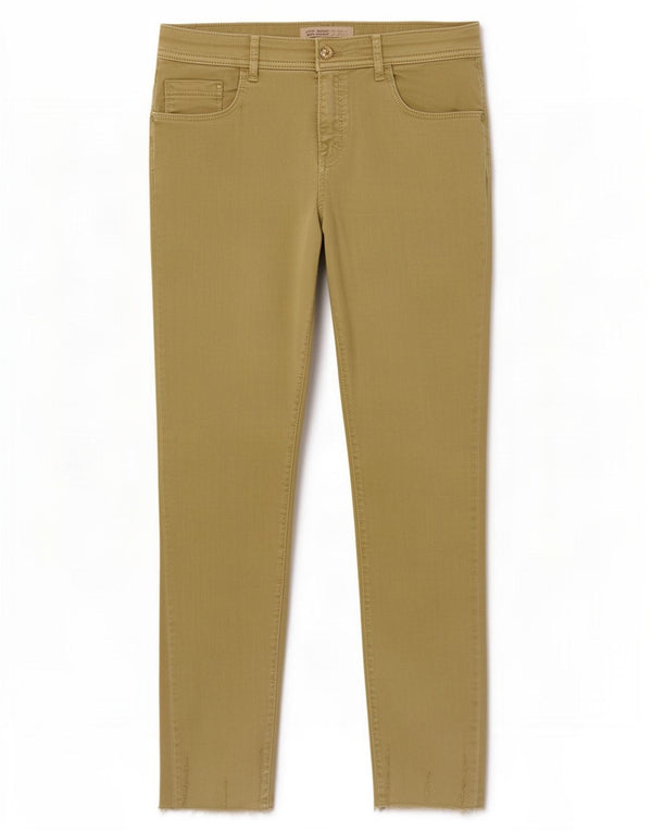 Zara Damen Röhrenjeans, kurz geschnitten, EU 44, XL, W34, L26, Grün