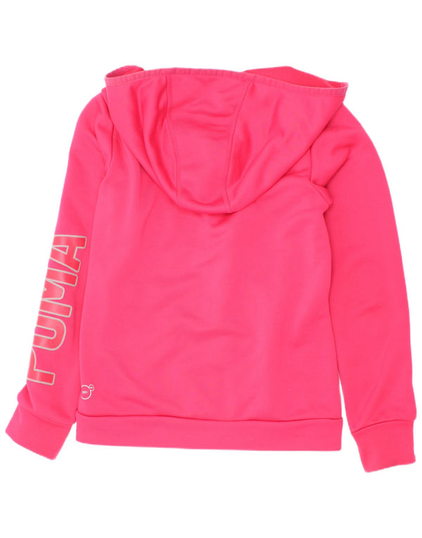 Puma Mädchen Graphic Zip Hoodie Pullover 7–8 Jahre rosa Polyester