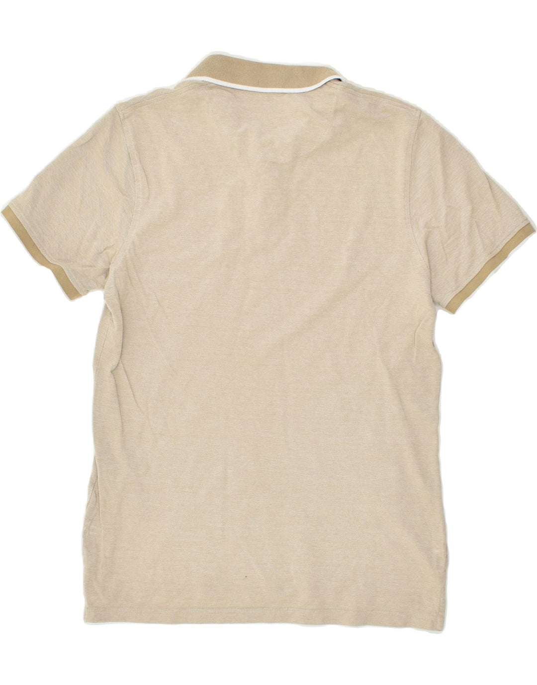 JACK & JONES Mens Slim Polo Shirt Large Beige Cotton | Vintage Jack & Jones | Thrift | Second-Hand Jack & Jones | Used Clothing | Messina Hembry 