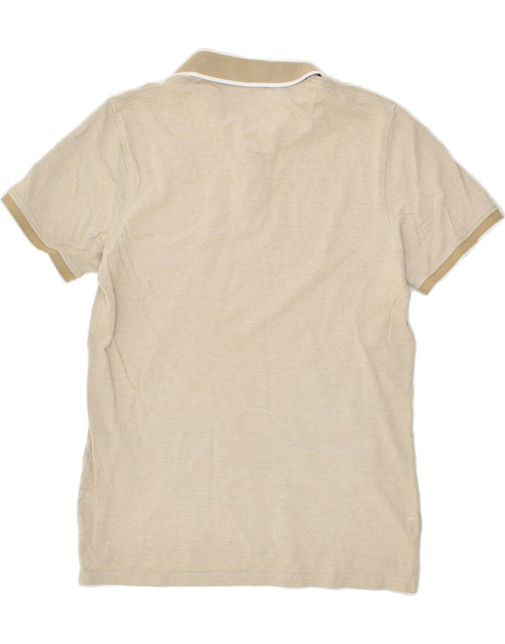 JACK & JONES Mens Slim Polo Shirt Large Beige Cotton | Vintage Jack & Jones | Thrift | Second-Hand Jack & Jones | Used Clothing | Messina Hembry 