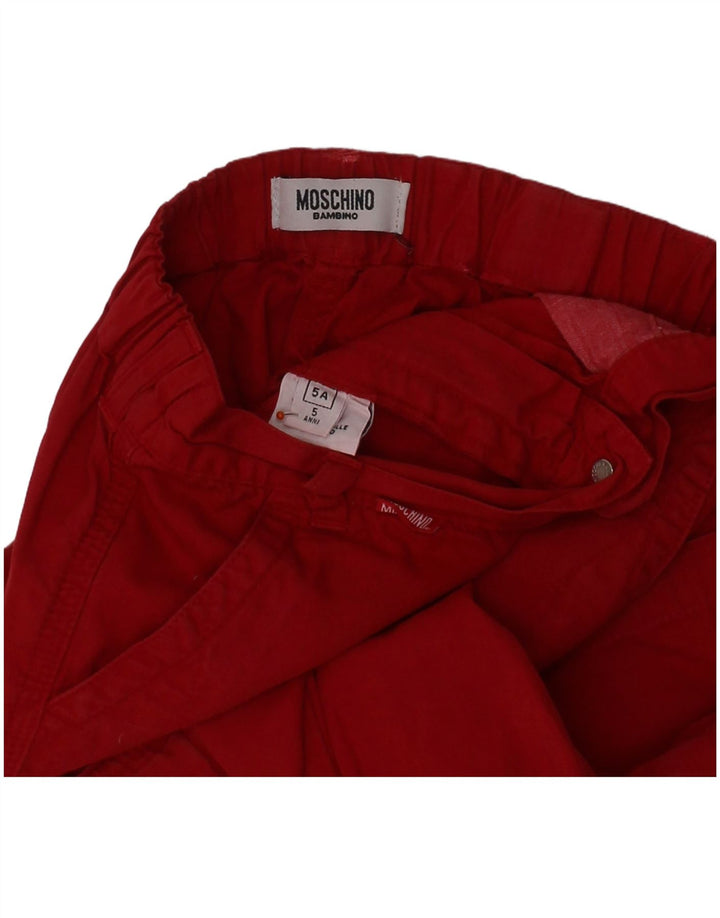 Moschino Cargo-Bermudashorts für Jungen, 4–5 Jahre, W22, rote Baumwolle