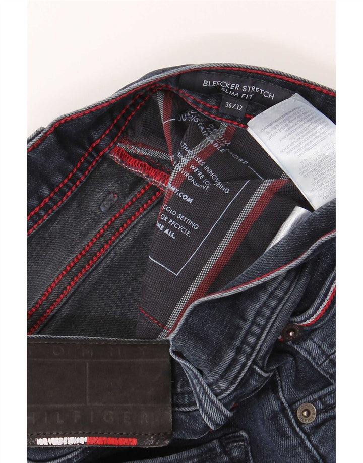 Tommy Hilfiger Herren Bleecker Slim Jeans W36 L32 Blaue Baumwolle