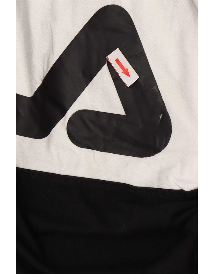 Fila Herren-T-Shirt mit Grafik, groß, Grau, Colourblock-Baumwolle