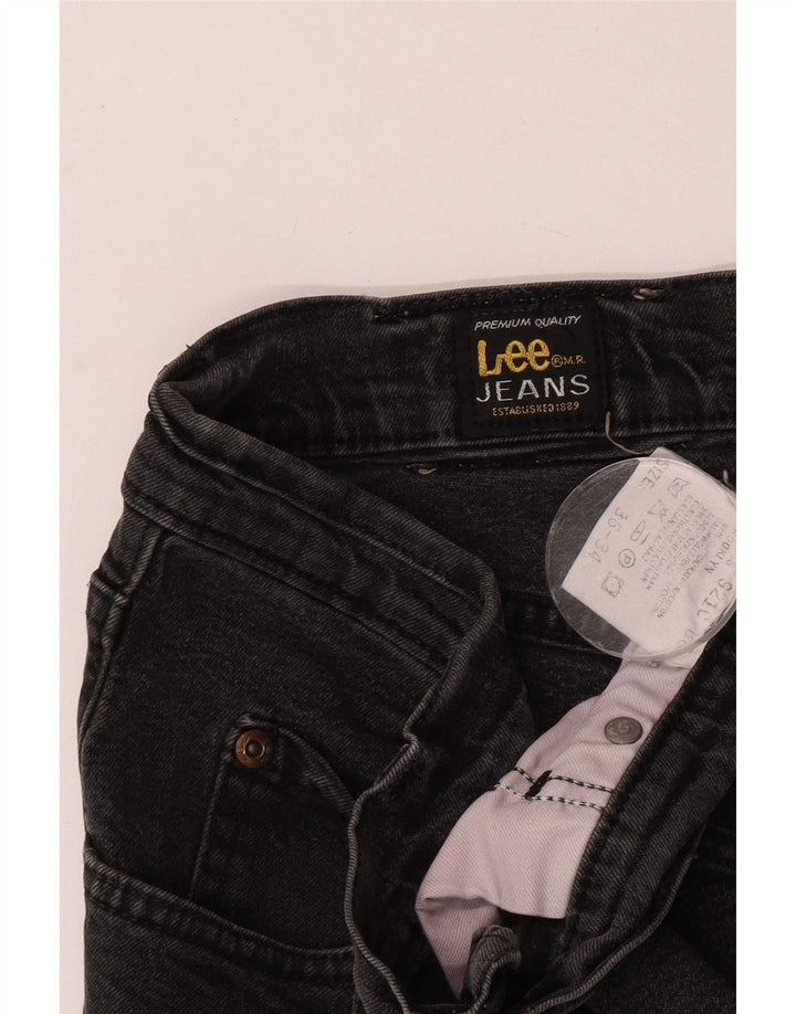 Lee Herren Brooklyn Straight Jeans W36 L30 Graue Baumwolle