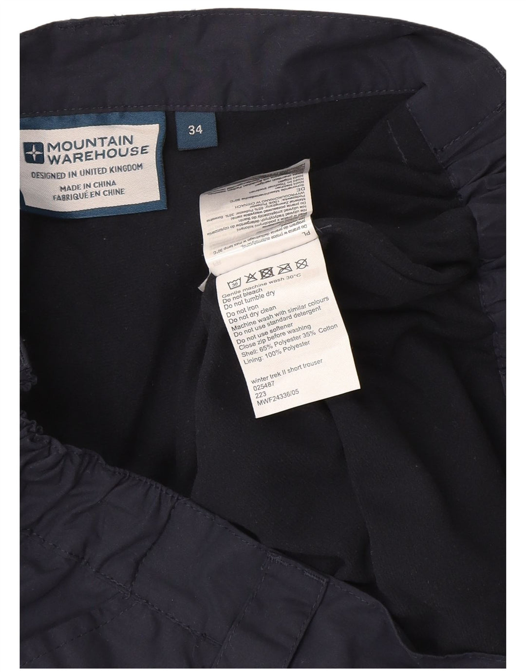 Mountain Warehouse Cargo-Windbreaker-Hose für Herren, W34, L30, Marineblau