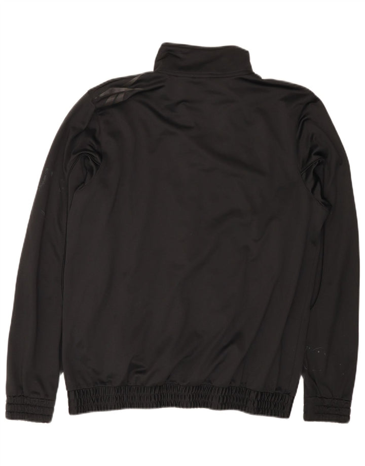 REEBOK Herren-Trainingsanzugoberteil mit Grafik, Mittelschwarzes Polyester