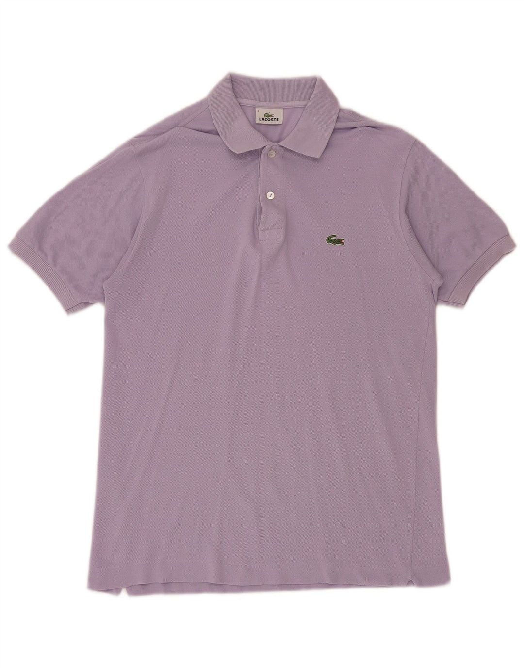Lacoste Herren-Poloshirt, Größe 3, klein, lila Baumwolle