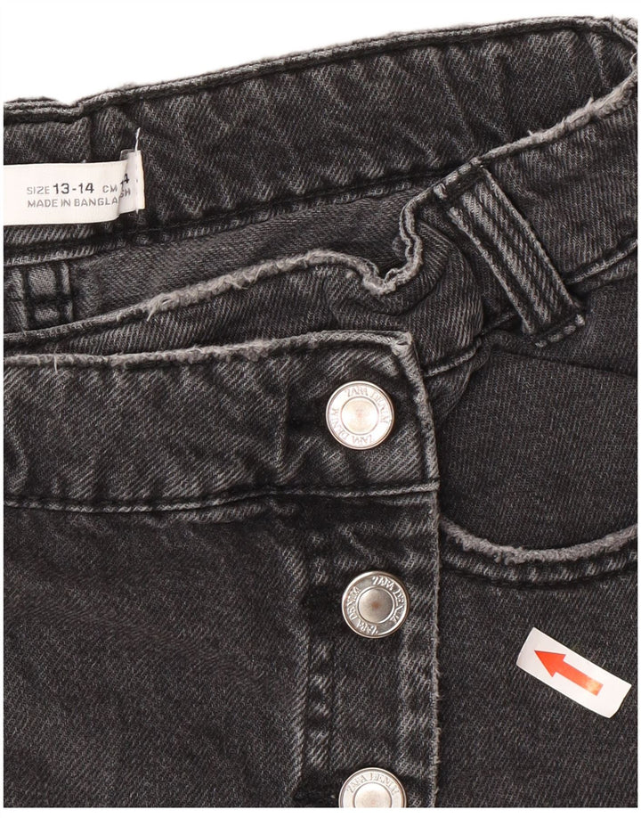 Zara Mädchen-Jeansshorts, 13–14 Jahre, W28, Grau