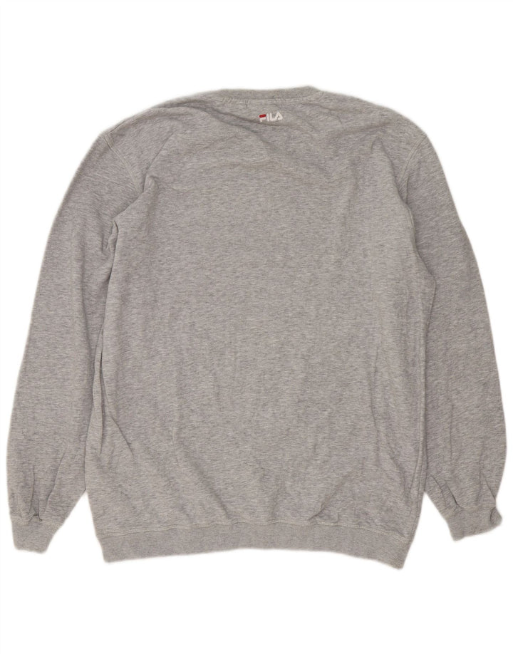 Fila Herren Grafik-Sweatshirt-Pullover XL, grau meliert, Baumwolle