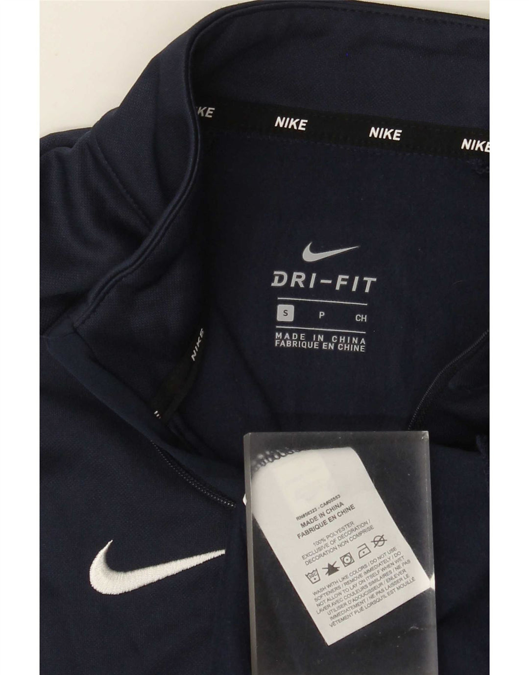 Nike Herren Dri Fit Sweatshirt mit Reißverschluss, Größe S, Marineblau, Polyester