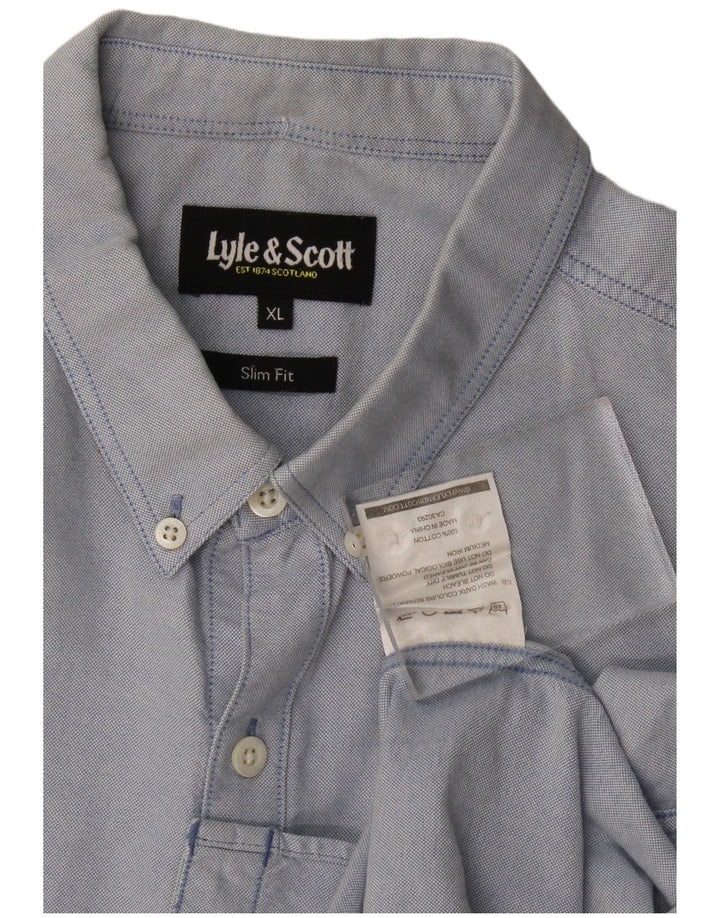 Lyle & Scott Herren Slim Fit Hemd XL Blau