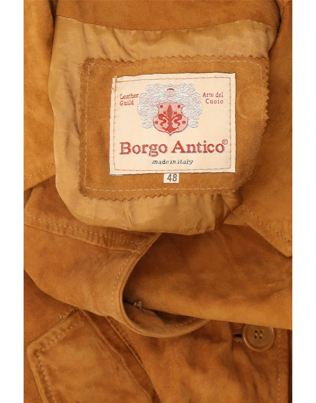 Borgo Antico Damen Wildlederjacke IT 48 XL Beige Leder