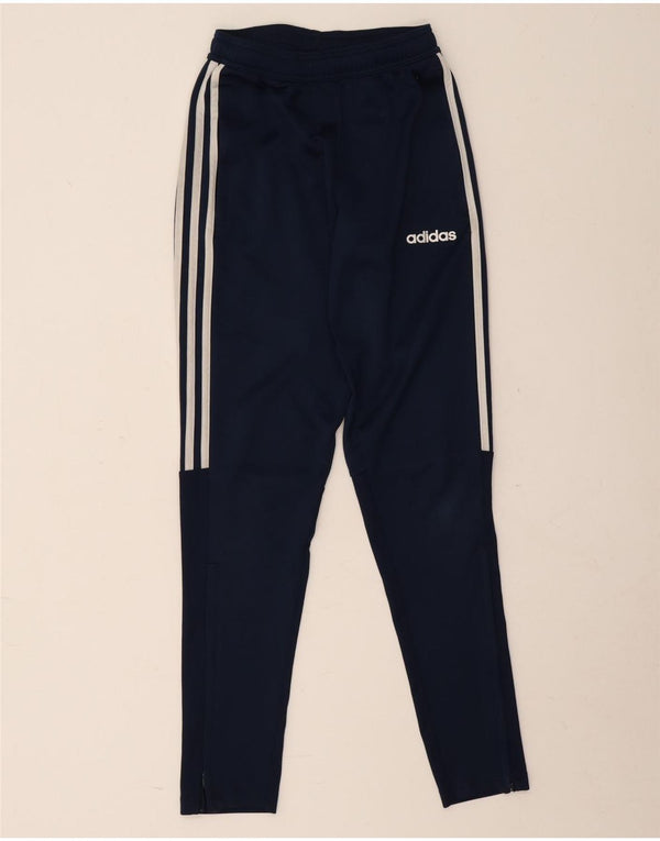 Adidas Damen Trainingshose UK 4 XS Marineblau Polyester