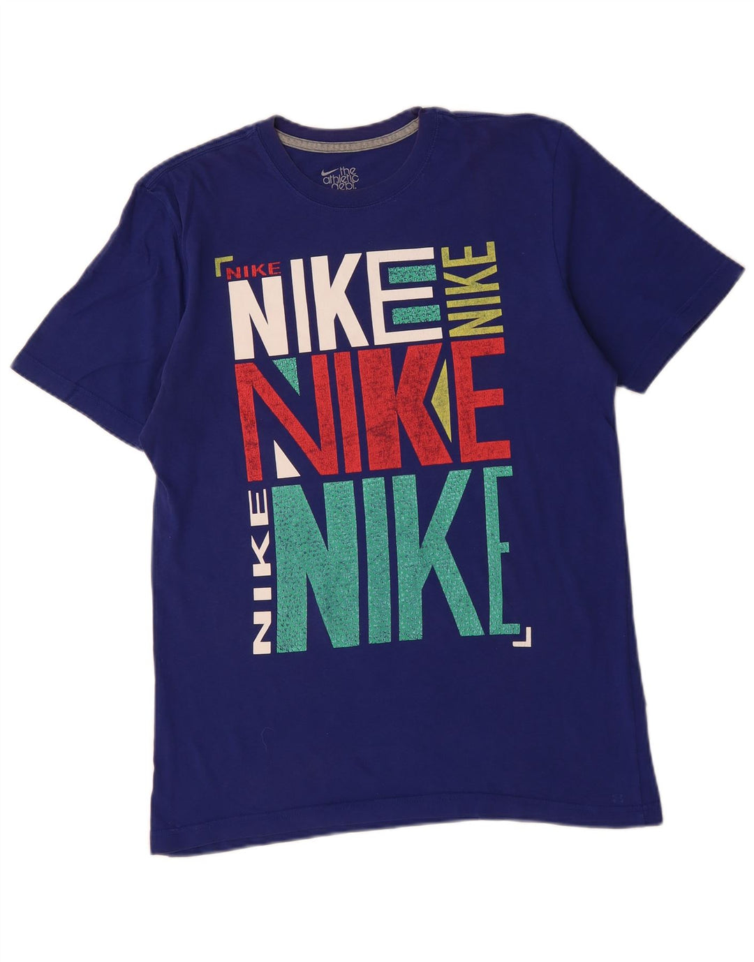 NIKE Herren-T-Shirt mit normaler Passform, mittelblauer Baumwolle