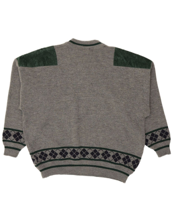 Angelo Litrico Herren-Pullover mit Rundhalsausschnitt, EU 56/58, 2XL, Grau