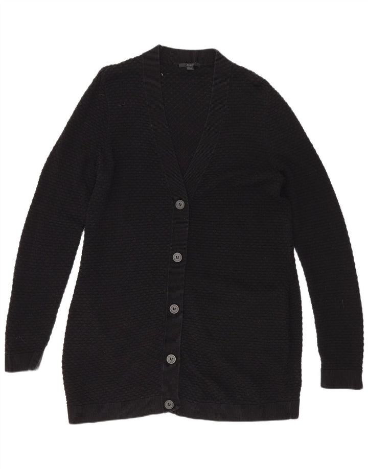 Cos Damen Longline-Cardigan-Pullover UK 10 Small Schwarz