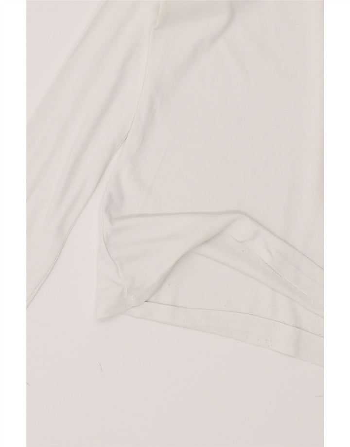 MAX & CO. Womens Graphic Top Long Sleeve UK 12 Medium White Vintage Max & Co. and Second-Hand Max & Co. from Messina Hembry 