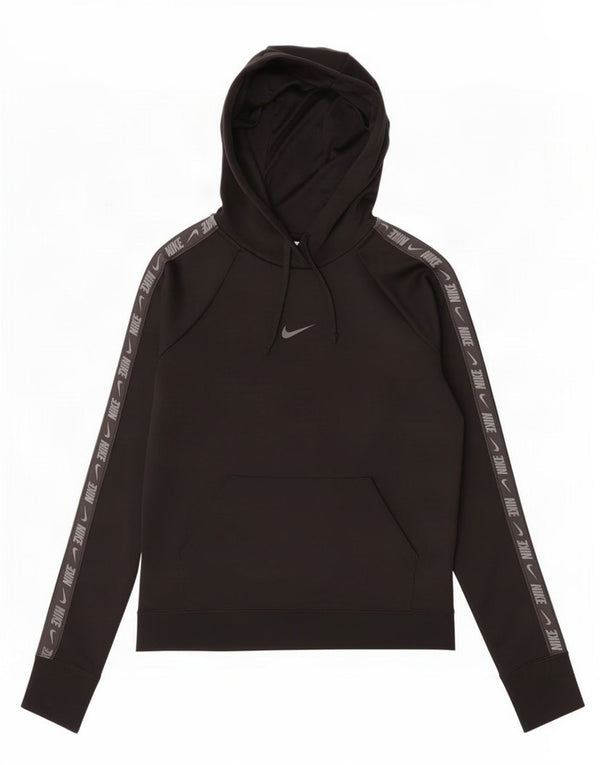 Nike Womens Graphic Hoodie Pullover UK 10 Small Schwarz Polyester