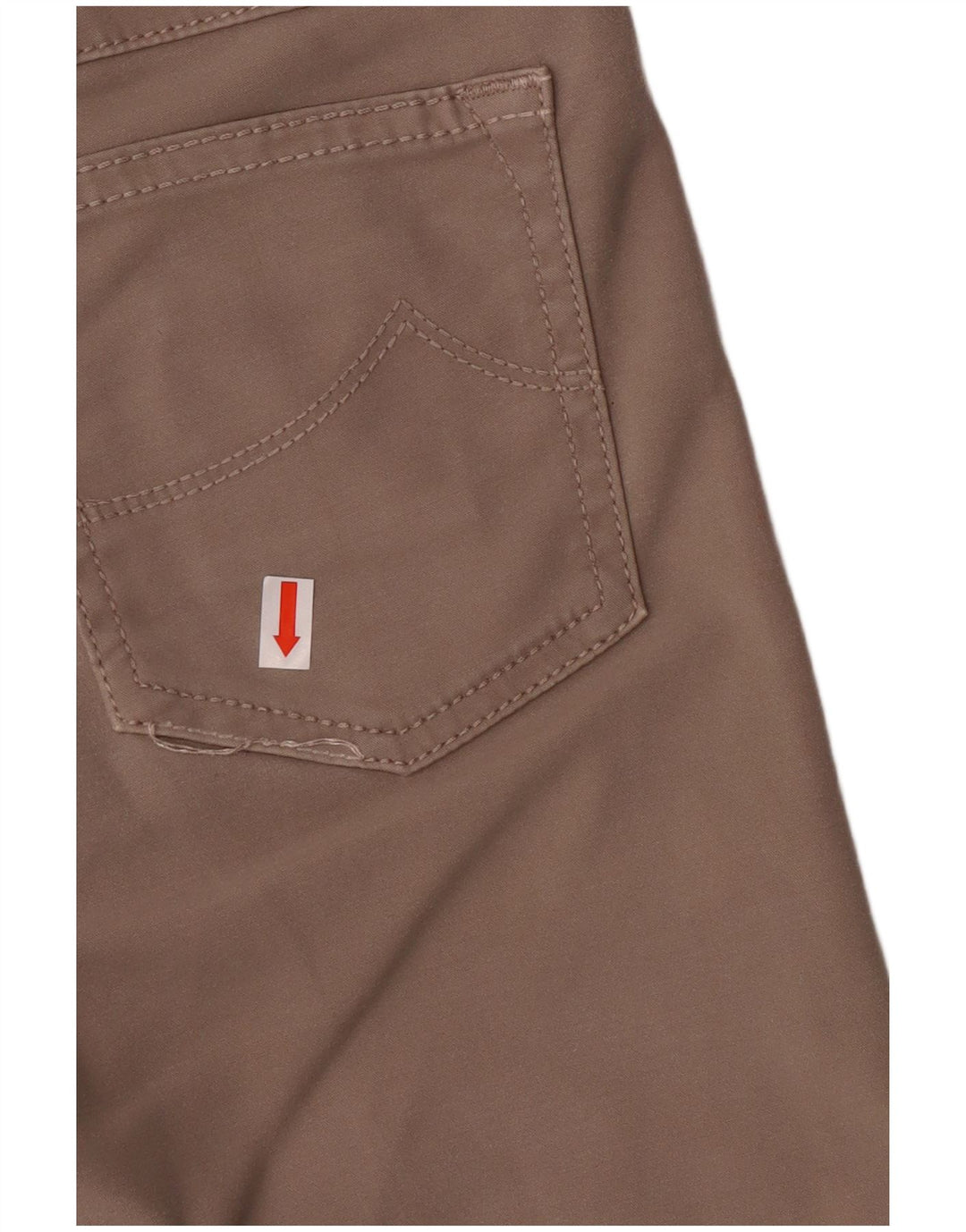 Jacob Cohen Damen Slim Freizeithose W27 L28 Beige Baumwolle