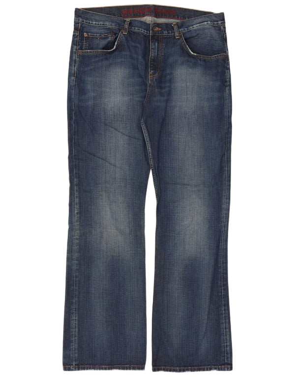 Tommy Hilfiger Herren Manhattan Bootcut Jeans W38 L34 Blaue Baumwolle