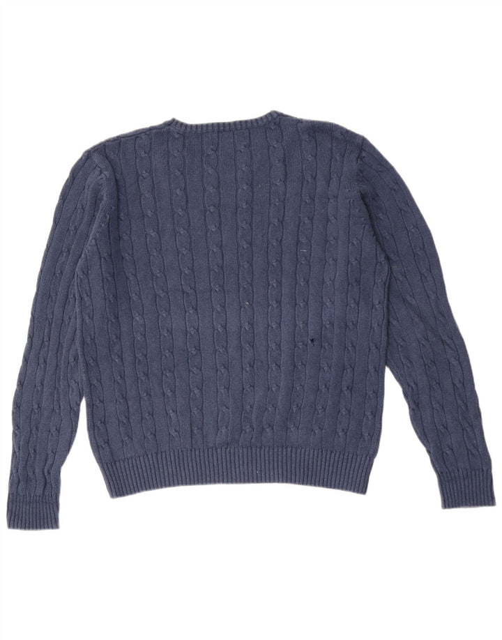 Marks & Spencer Herren Blue Harbour Pullover mit Rundhalsausschnitt, Größe L, Marineblau