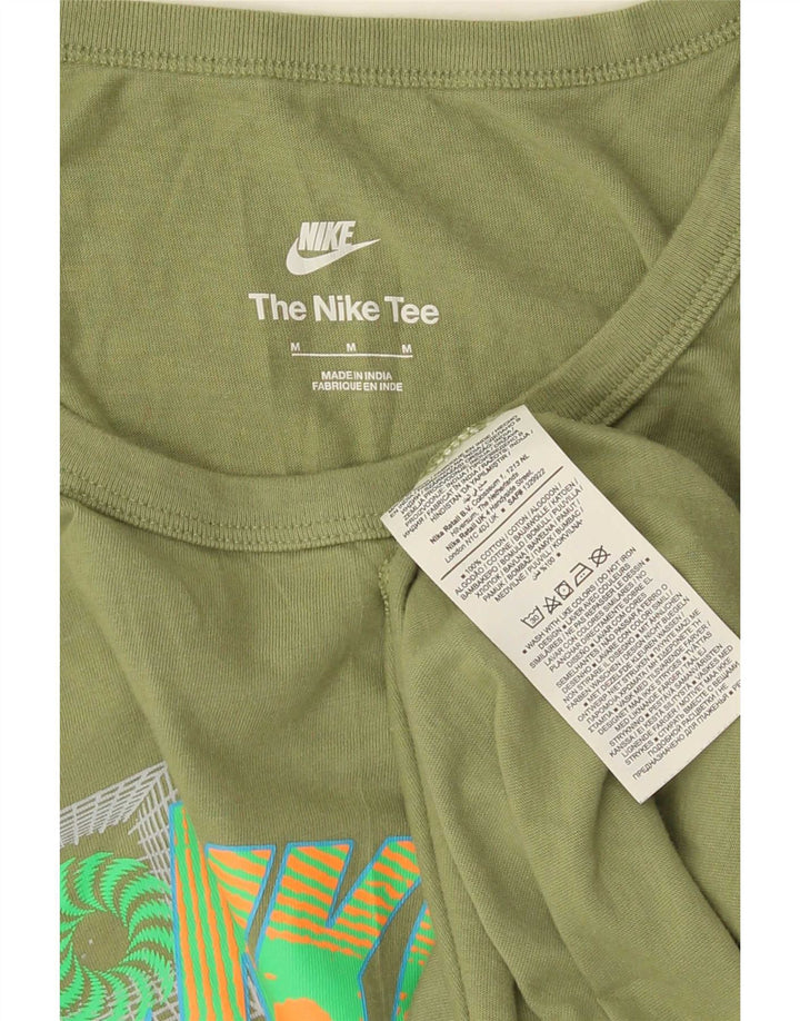 Nike Herren-T-Shirt mit Grafik, mittelgrüne Baumwolle