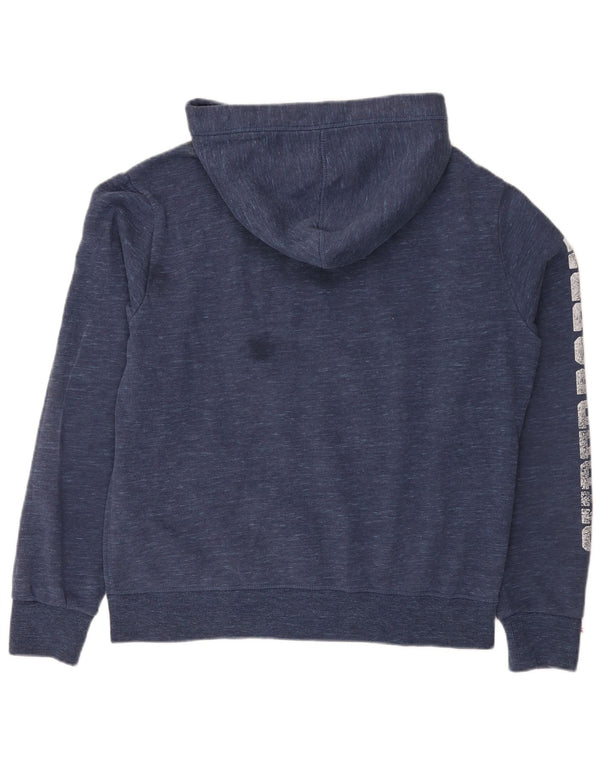 Superdry Herren-Kapuzenpullover mit grafischem Reißverschluss, XL, Marineblau, Baumwolle