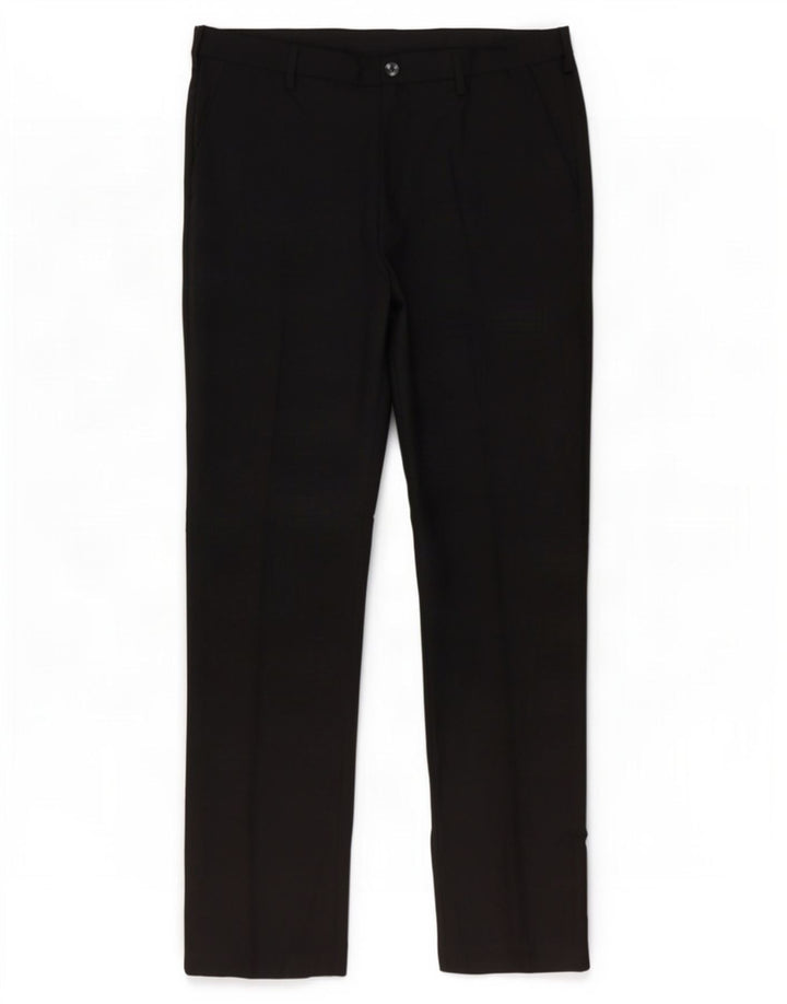 Marks & Spencer Herren-Chinohose mit normaler Passform, W34, L33, schwarzes Polyester