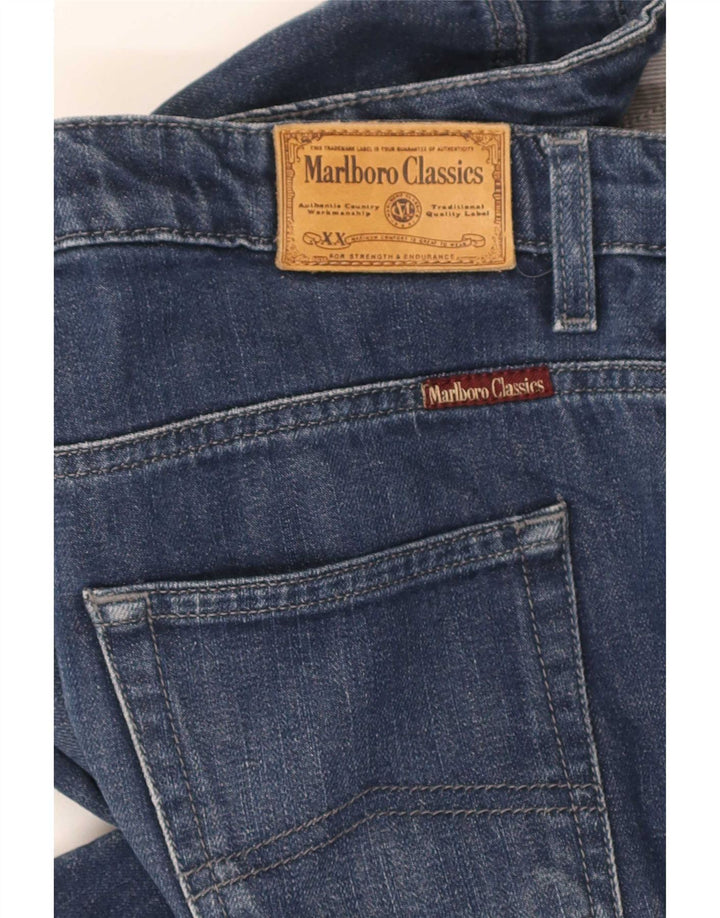 Marlboro Classics Damen Slim Jeans W32 L30 Marineblaue Baumwolle