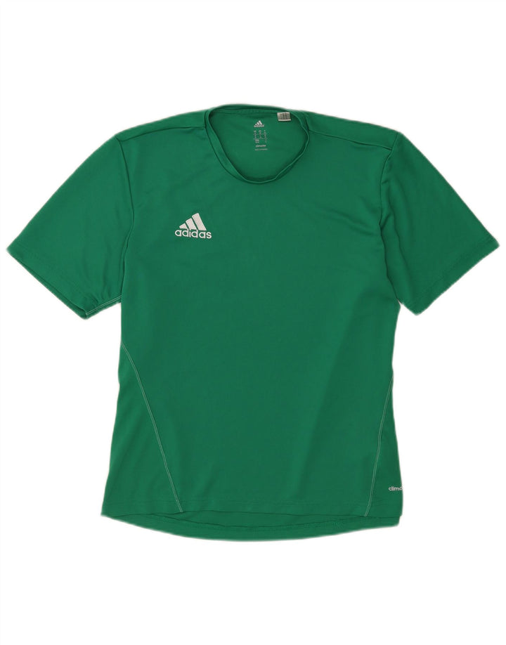 Adidas Herren Climalite T-Shirt Top Mittelgrünes Polyester