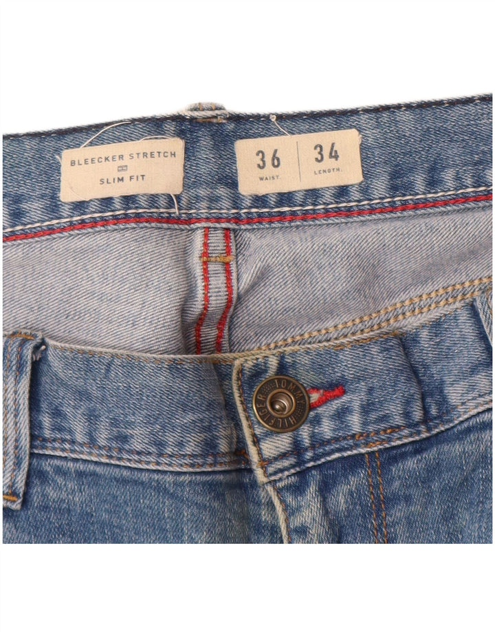 Tommy Hilfiger Herren Bleecker Slim Jeans W36 L30 Blaue Baumwolle