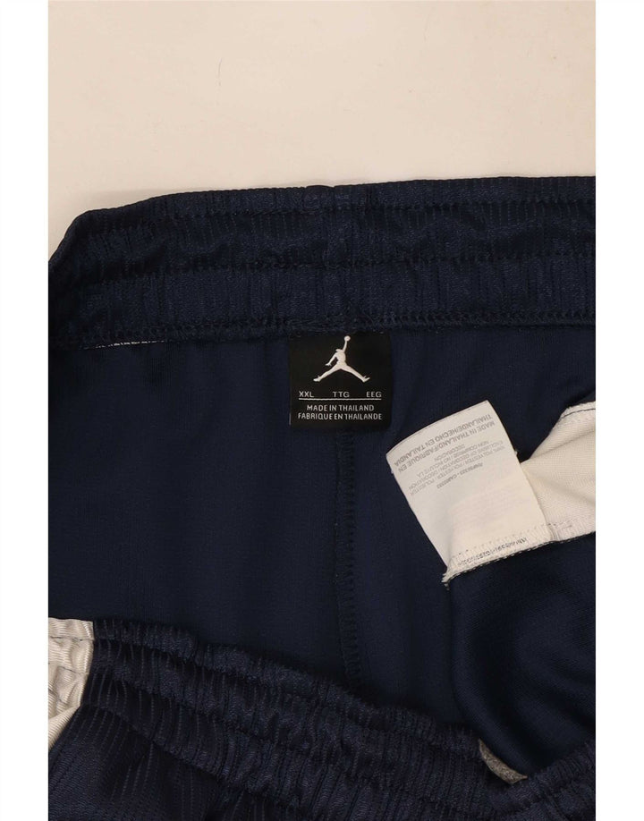 Jordan Herren-Sportshorts 2XL Marineblaues Colourblock-Polyester