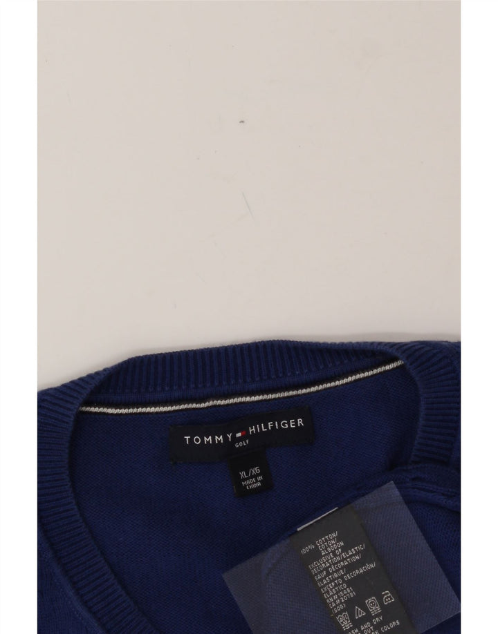 TOMMY HILFIGER Mens Vest Tank Top XL Blue Cotton Vintage Tommy Hilfiger and Second-Hand Tommy Hilfiger from Messina Hembry 
