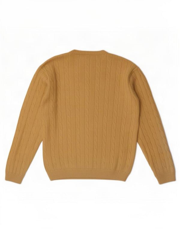 Debenhams Mens Crew Neck Jumper Sweater Medium Yellow Cotton