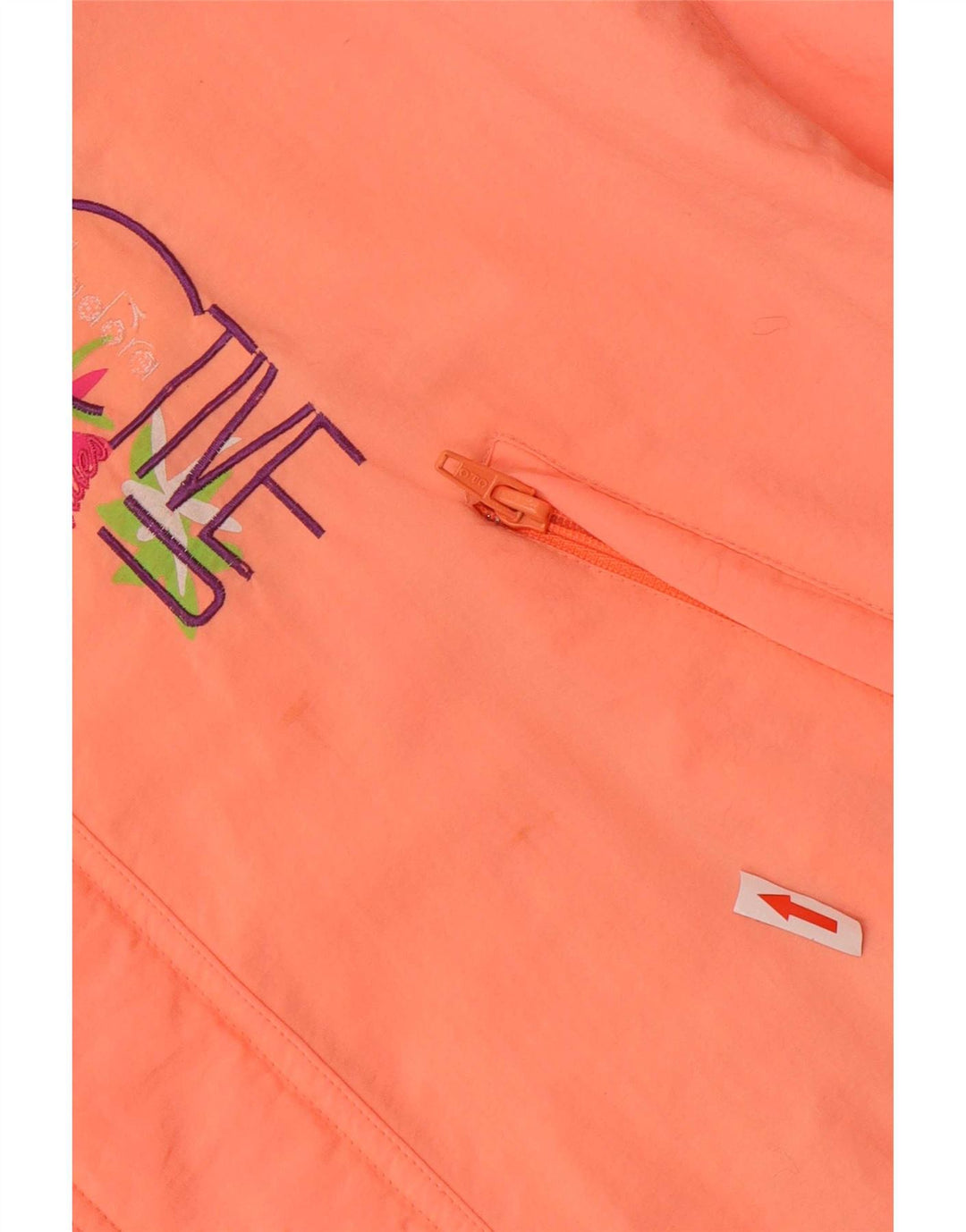 Diadora Damen Übergroße grafische Kapuzen-Regenjacke UK 14 Mittelrosa
