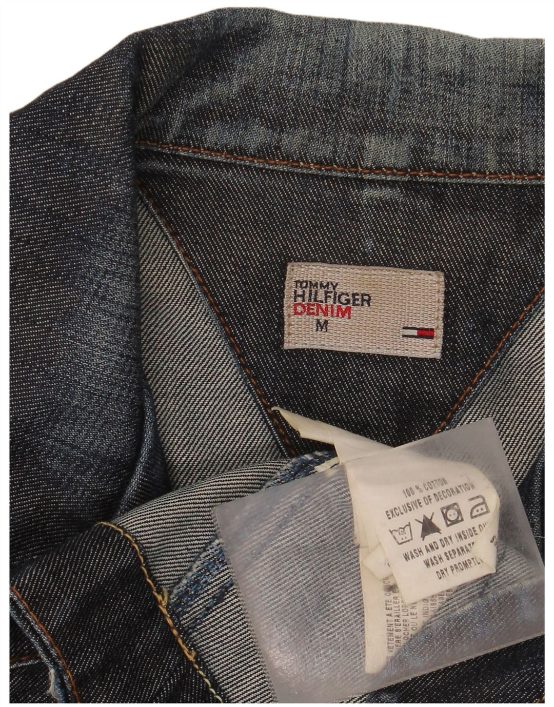 Tommy Hilfiger Damen-Denim-Blazer mit 3 Knöpfen, UK 12, mittleres Marineblau