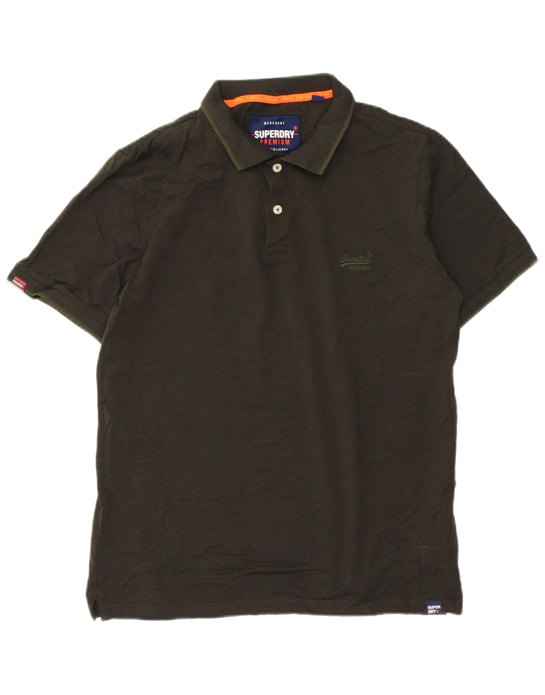 SUPERDRY Herren-Poloshirt, große grüne Baumwolle