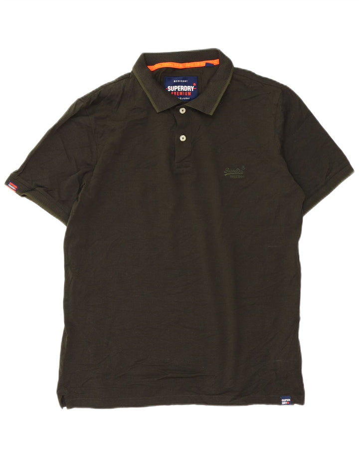 SUPERDRY Herren-Poloshirt, große grüne Baumwolle