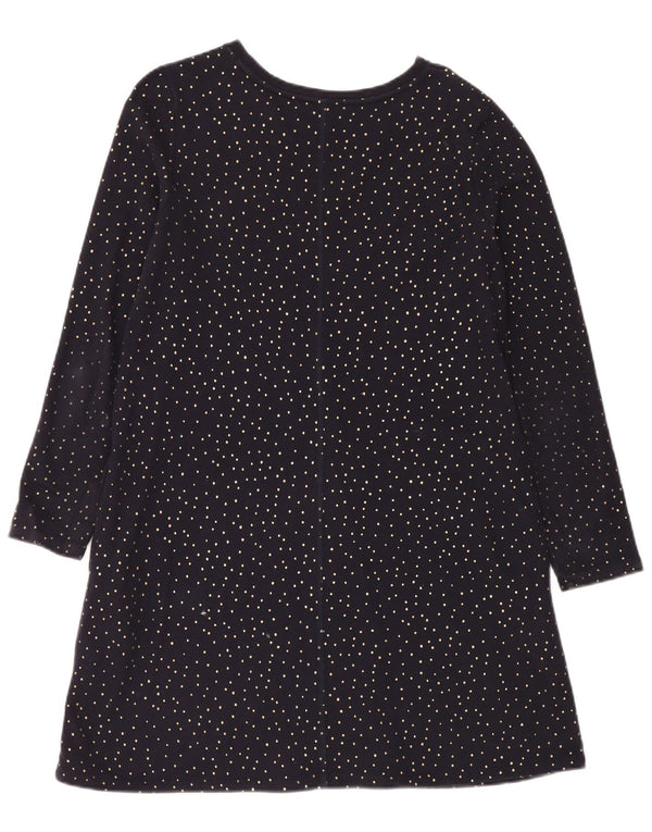 Boden Langarm-T-Shirt-Kleid für Damen, UK 12, Mittel, Marineblau, gepunktet