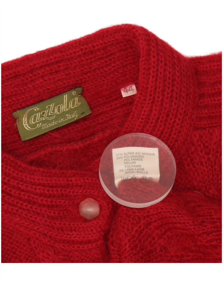 Vintage Damen Strickjacke IT 44 Medium Red Mohair