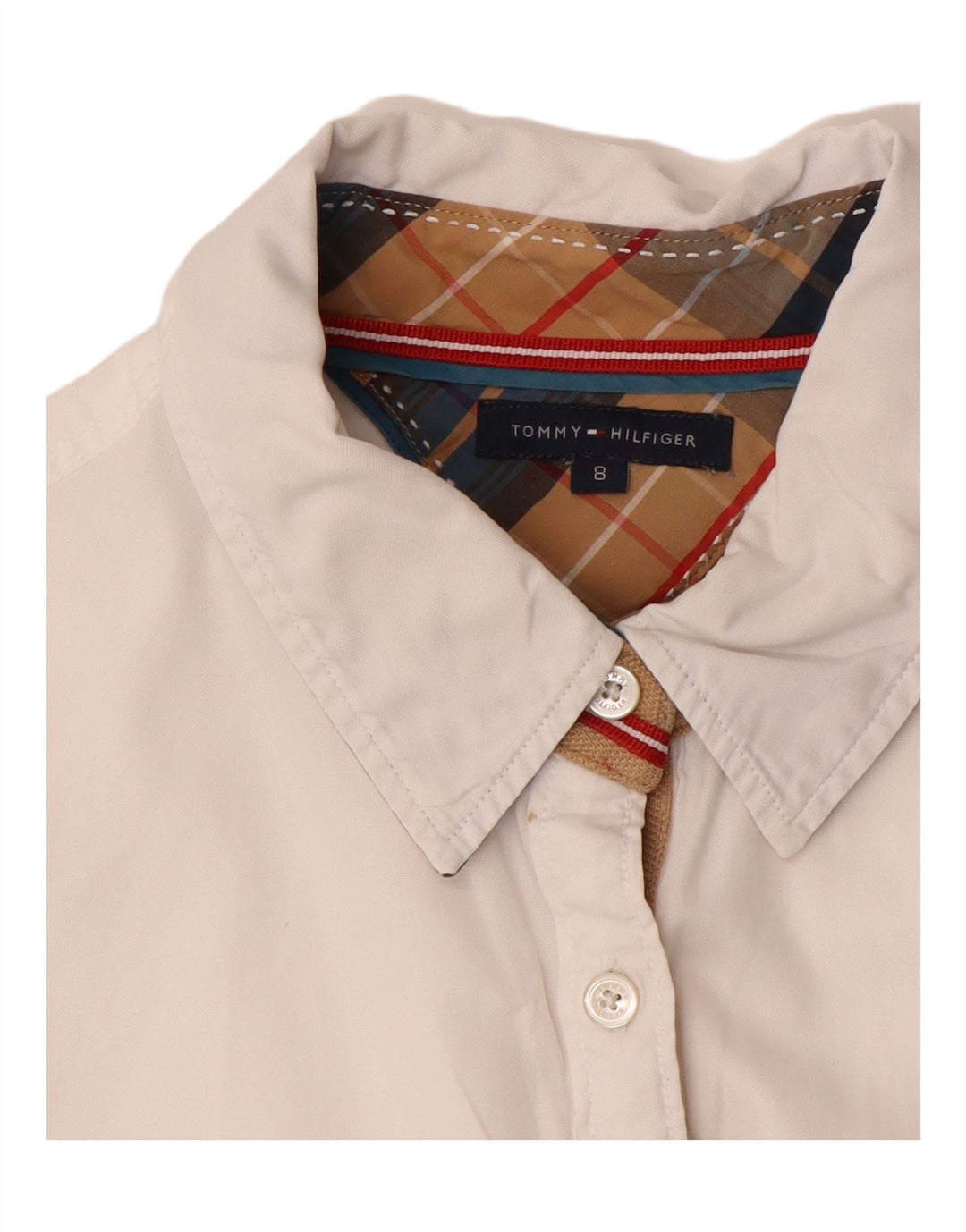 TOMMY HILFIGER Womens Shirt US 8 Medium White