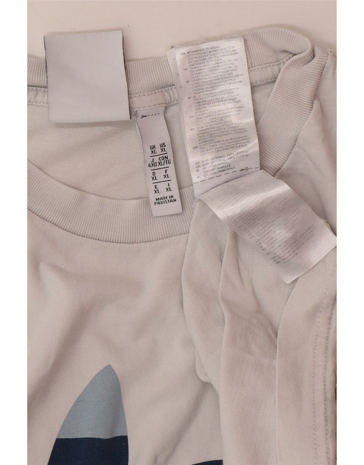 ADIDAS Herren Grafik T-Shirt Top XL Weiße Baumwolle