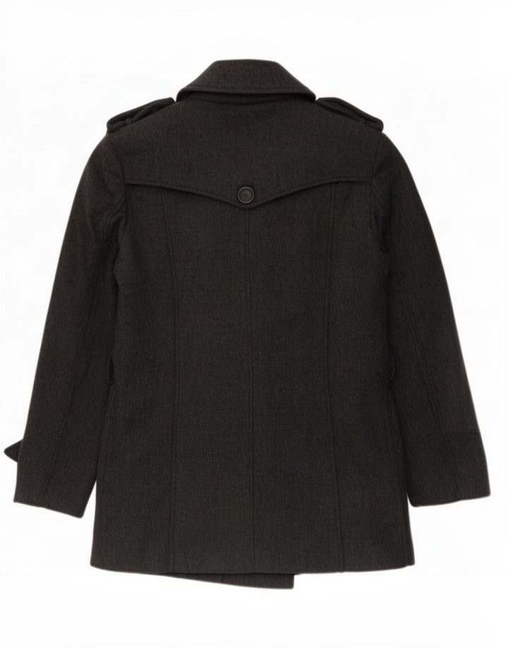 Zara Herren Pea Coat UK 38 Mittelgrau
