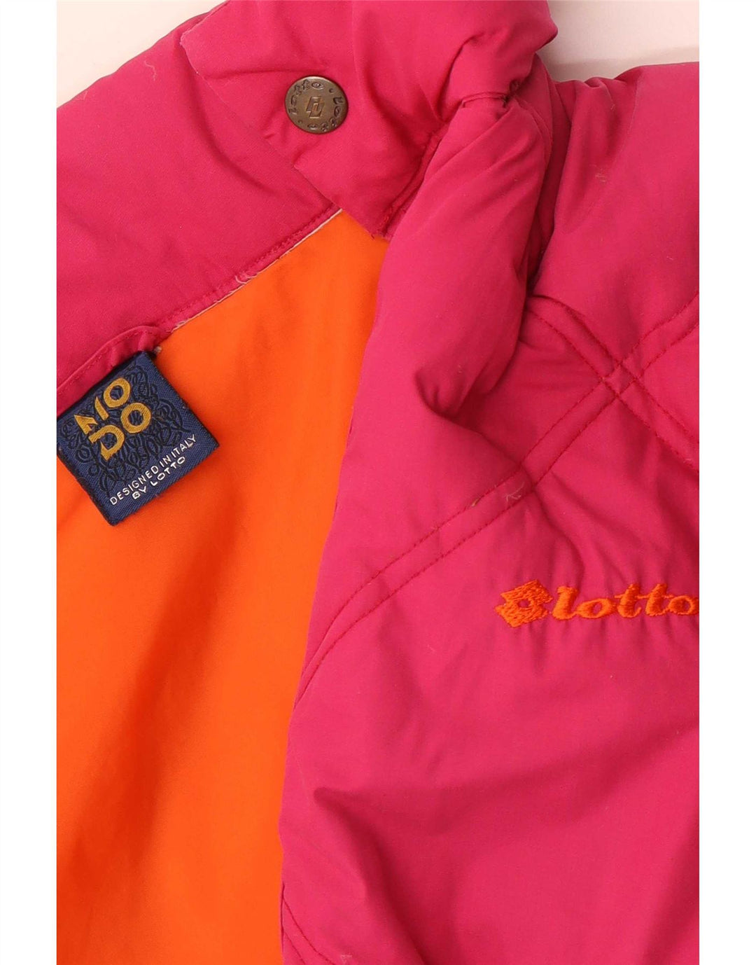 Lotto Wattierte Damenjacke mit Kapuze, UK 12, Mittelrosa