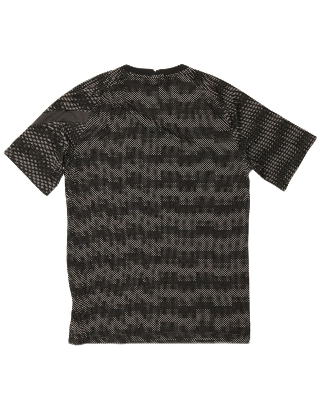 Nike Herren Dri Fit T-Shirt Top Mittelschwarzes geometrisches Polyester