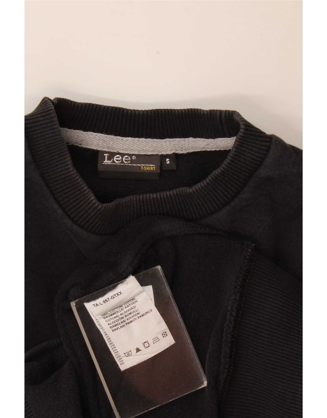Lee Herren-Sweatshirt mit Grafik, Größe S, schwarze Baumwolle