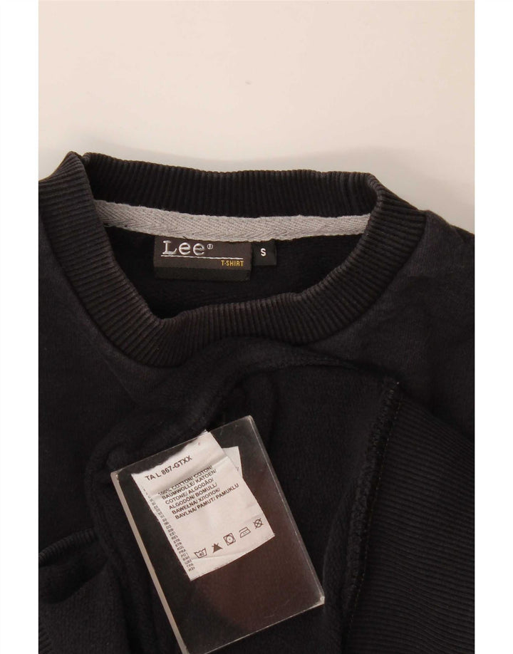 Lee Herren-Sweatshirt mit Grafik, Größe S, schwarze Baumwolle