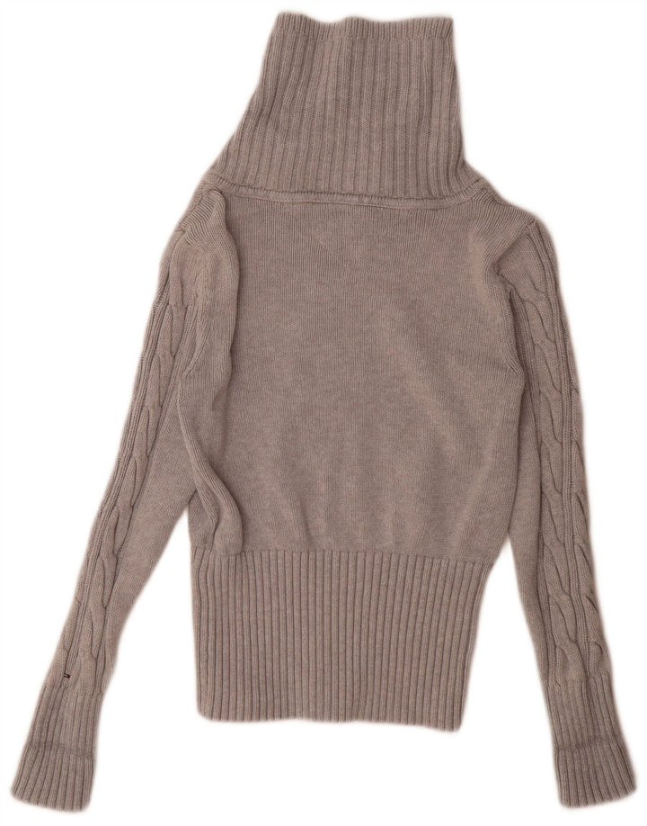 Tommy Hilfiger Damen-Cardigan mit durchgehendem Reißverschluss, Gr. 14, Mittelgrau